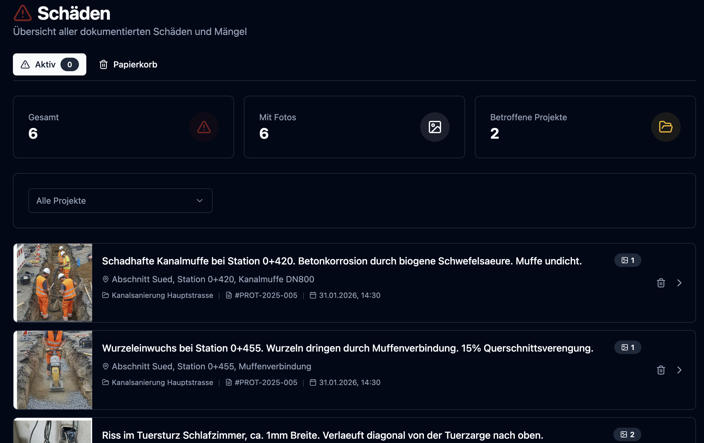 Damage Documentation